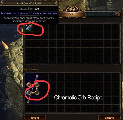 PoE Chromatic Orb Recipe: Use Vendor Recipe to get。